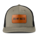 Custom Trucker Hats with Leather Patch