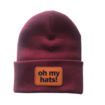 Custom Beanies Hats with Leather Patch