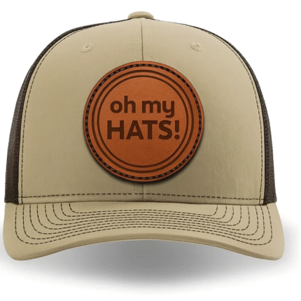 Custom Trucker Hats with Leather Patch