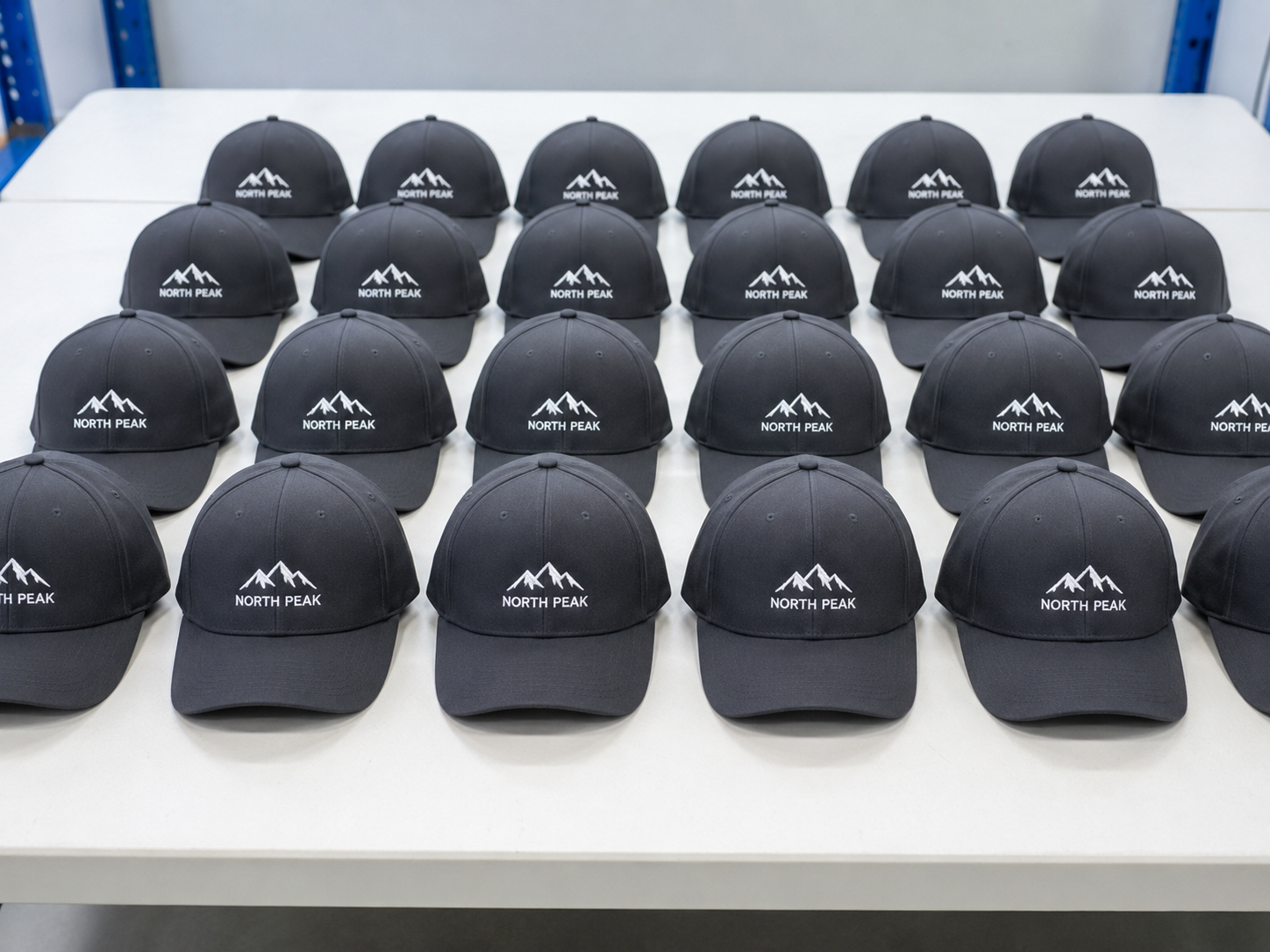 Finished custom hats quality check before shipping