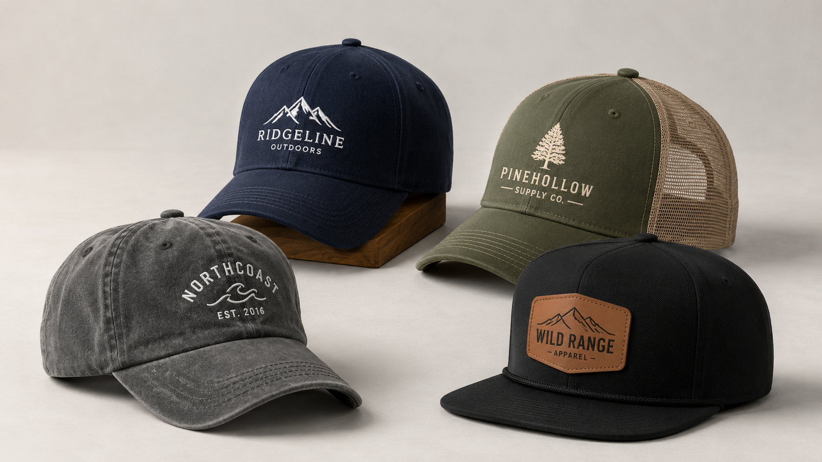 Custom embroidered hats for businesses teams and events